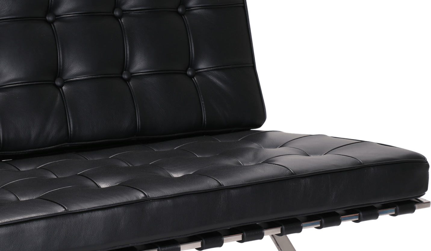 Barcelona 2 Seat Sofa Black | Mobelaris