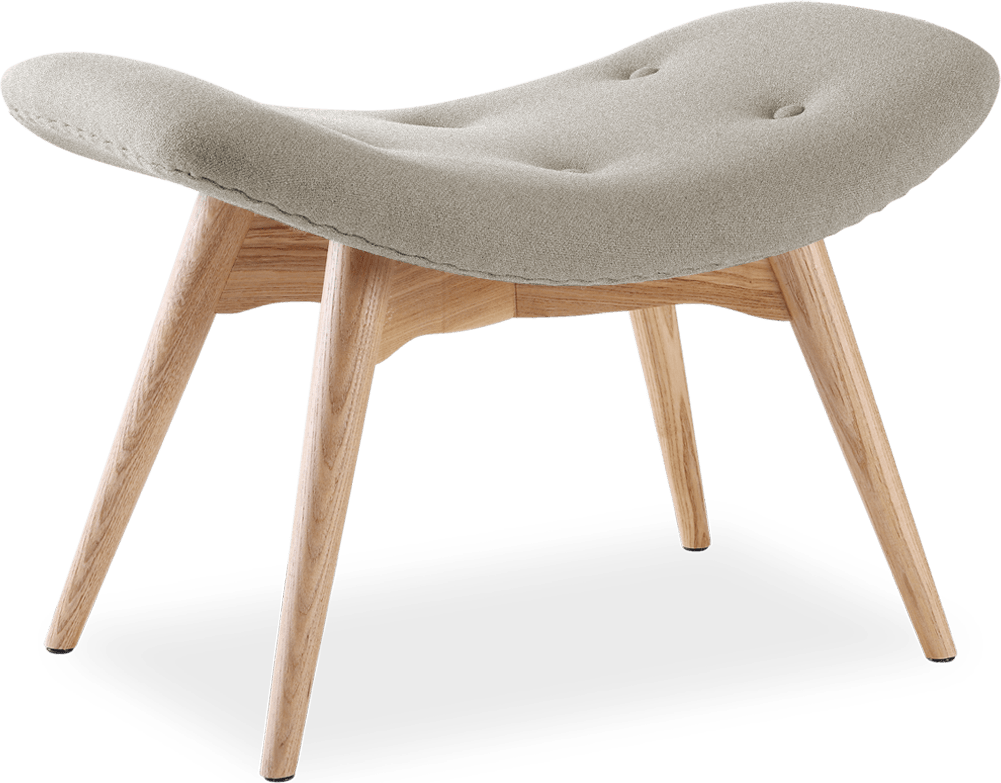 Featherston Ottoman Wool Light Pebble Grey Mobelaris