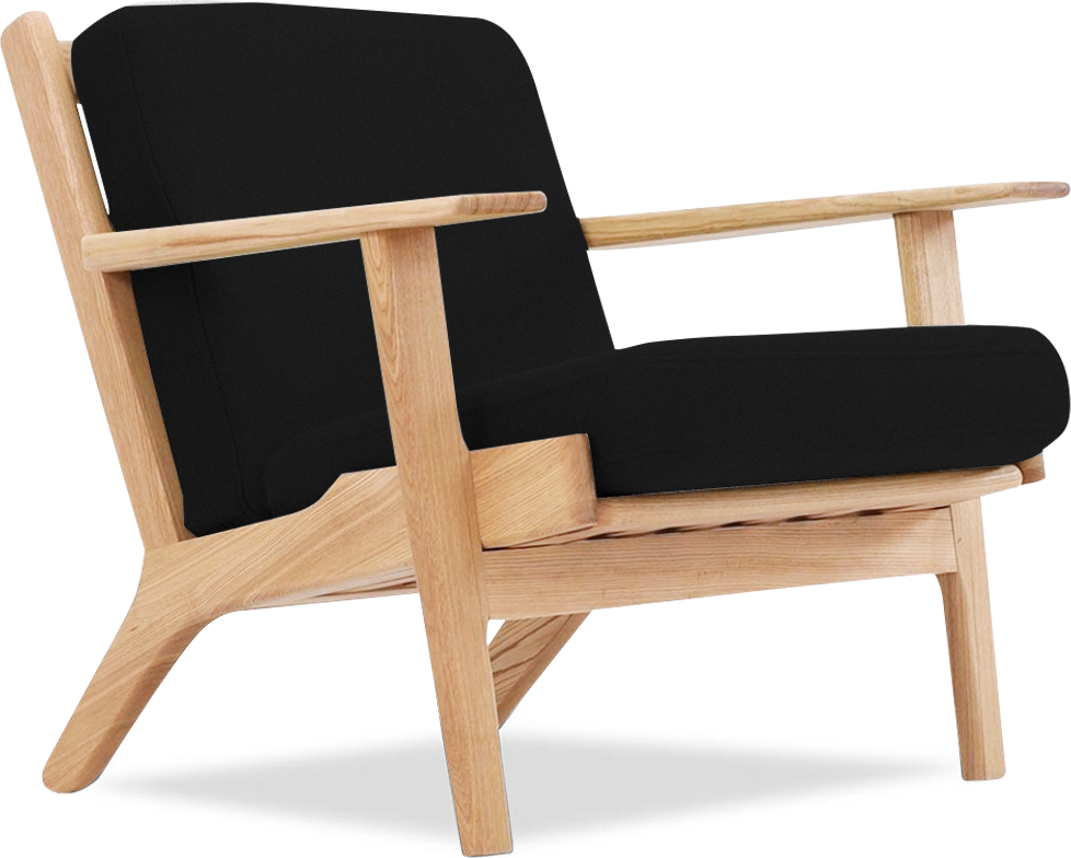 Hans Wegner GE 290 Plank Chair – Black | Mobelaris