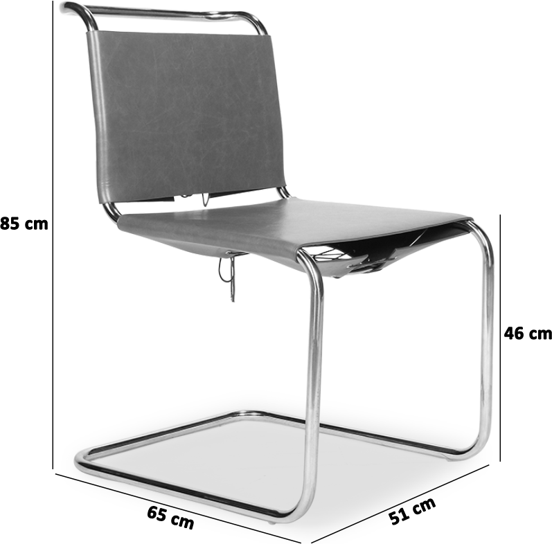 Mart Stam Chair – Premium Leather Dark Tan | Mobelaris