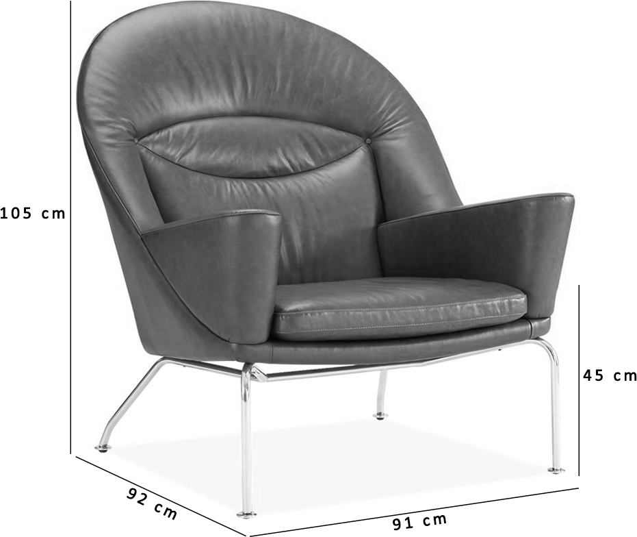 Oculus Chair Premium Leather Black Mobelaris