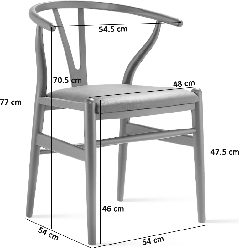 Wishbone (Y) Chair CH24 Black Black Leather Mobelaris