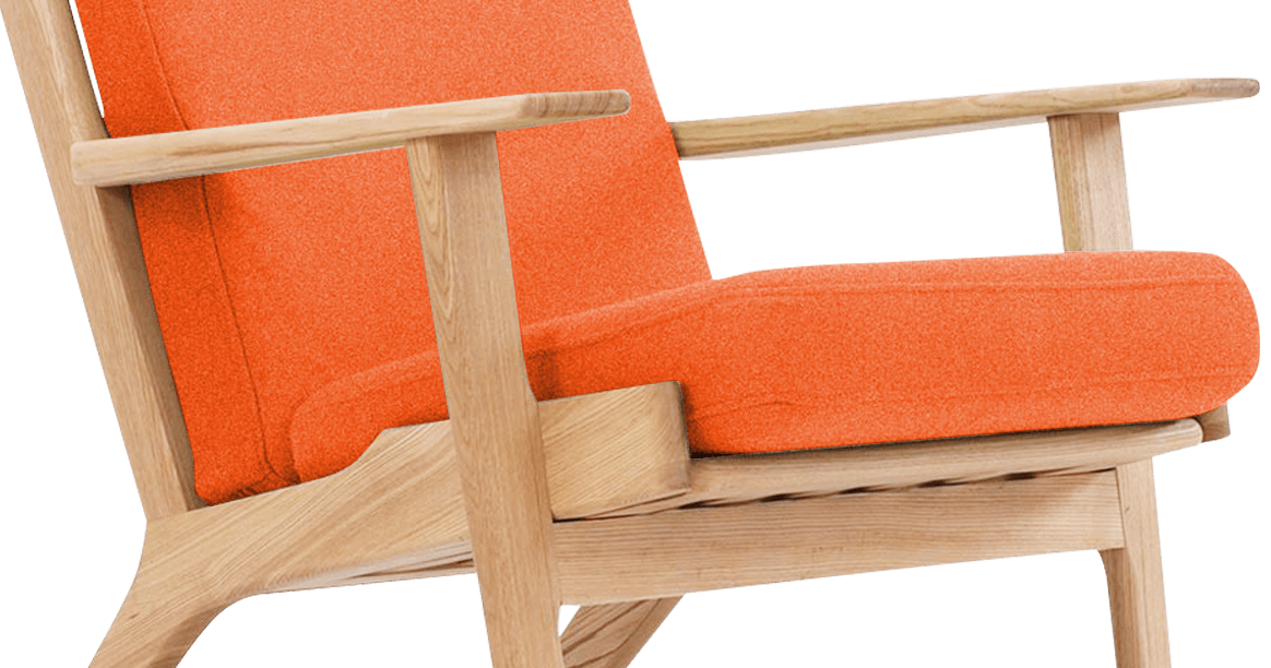 Hans Wegner GE 290 Plank Chair – Orange | Mobelaris