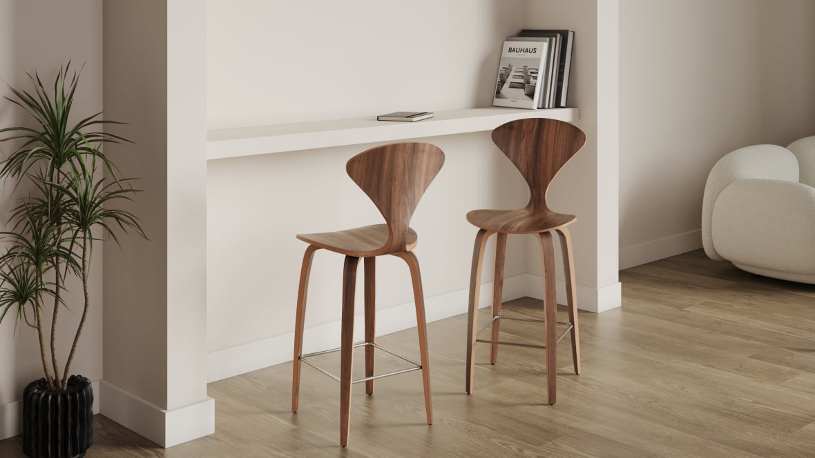  Norman Counter Stool, Walnut, 65cm Seat Height  Norman Counter Stool, Walnut, 65cm Seat Height image.