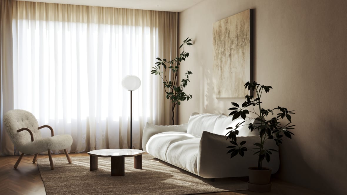  Clam Chair, White Long Hair Sherpa  Clam Chair, White Long Hair Sherpa image.