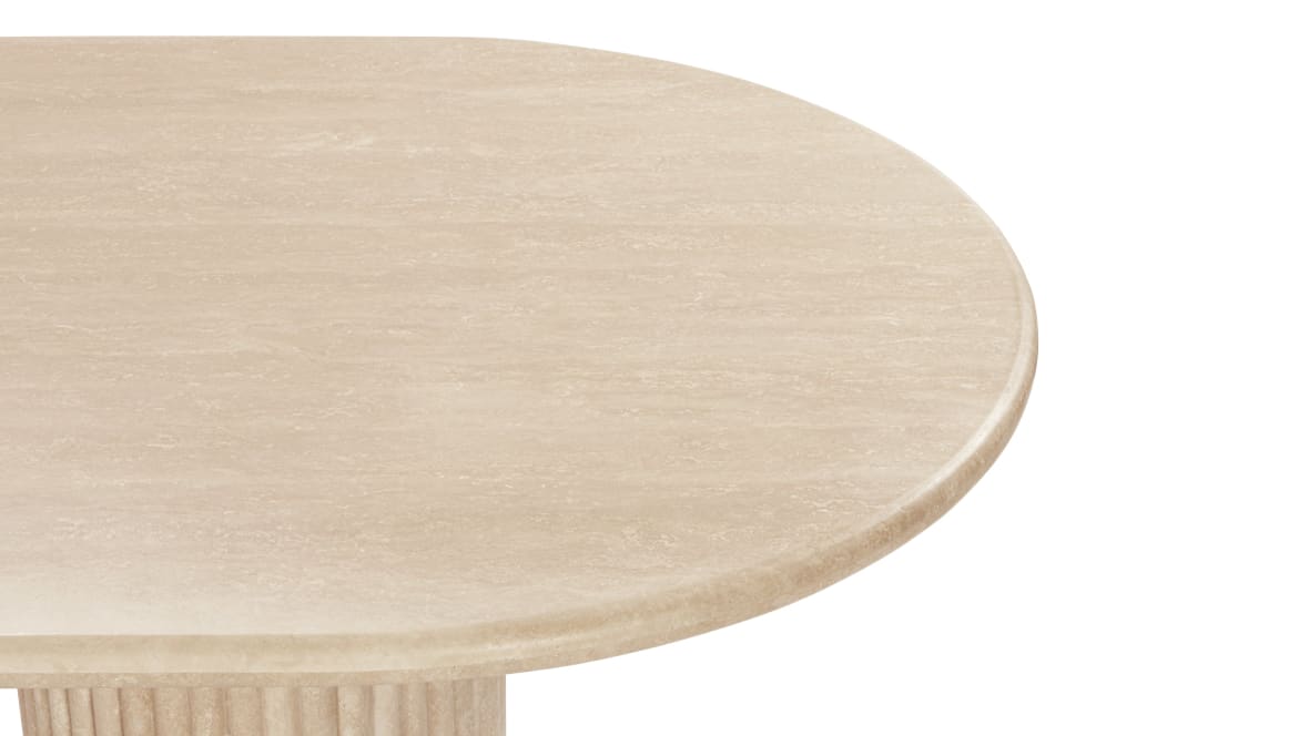  Saturn Oval Dining Table, Travertine  Saturn Oval Dining Table, Travertine image.