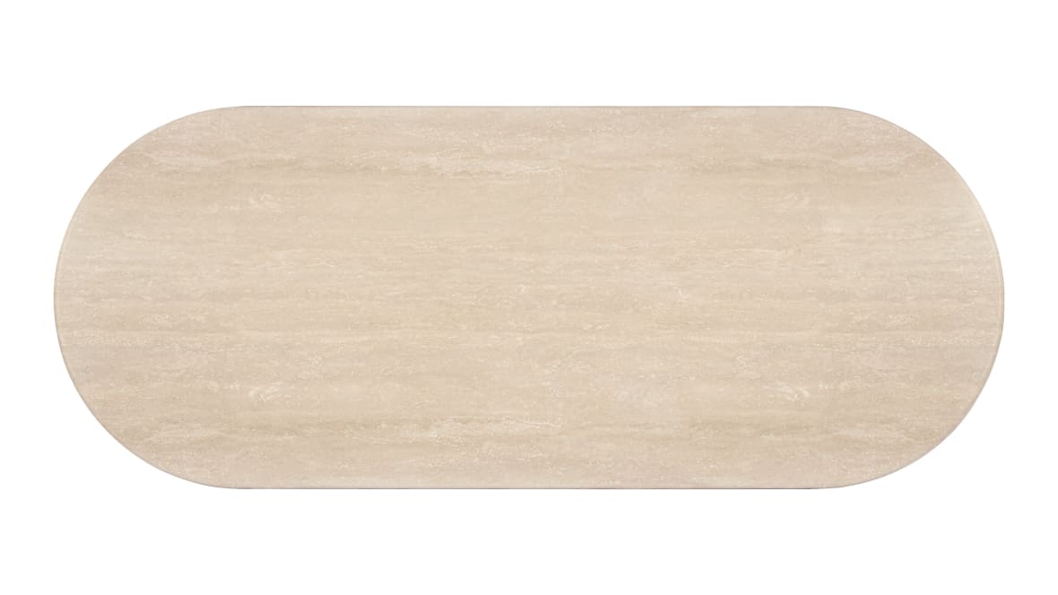  Saturn Oval Dining Table, Travertine  Saturn Oval Dining Table, Travertine image.
