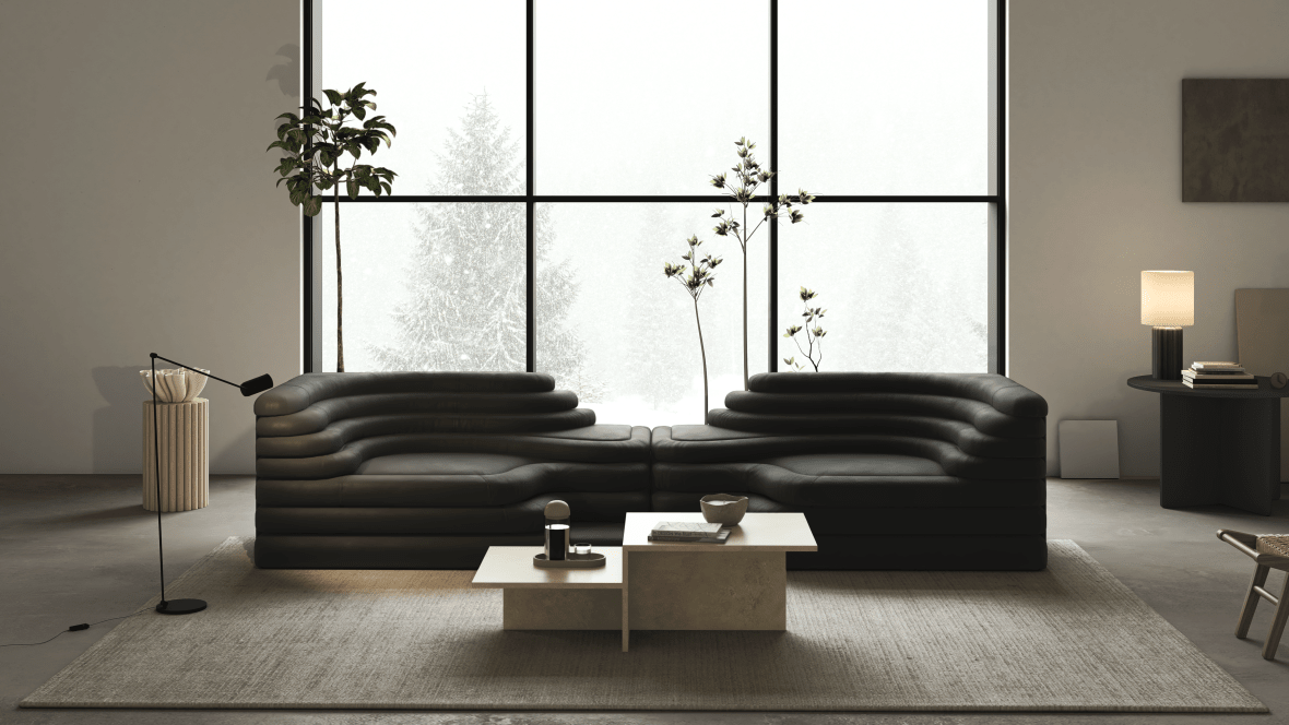 Saturn Side Table, Travertine Saturn Side Table, Travertine image.