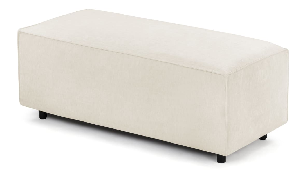 Extrasoft Sectional Module, Large Armrest, Ivory Chenille Extrasoft Sectional Module, Large Armrest, Ivory Chenille image.