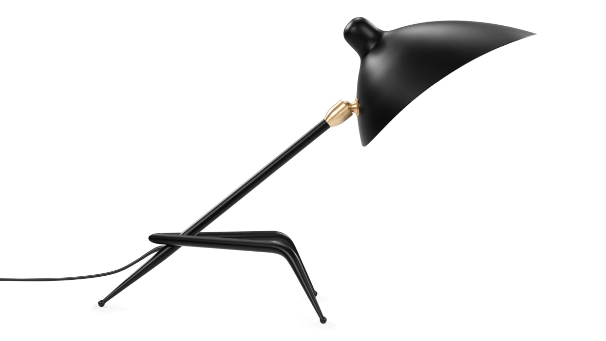  Mouille Tripod Table Lamp, Black  Mouille Tripod Table Lamp, Black image.
