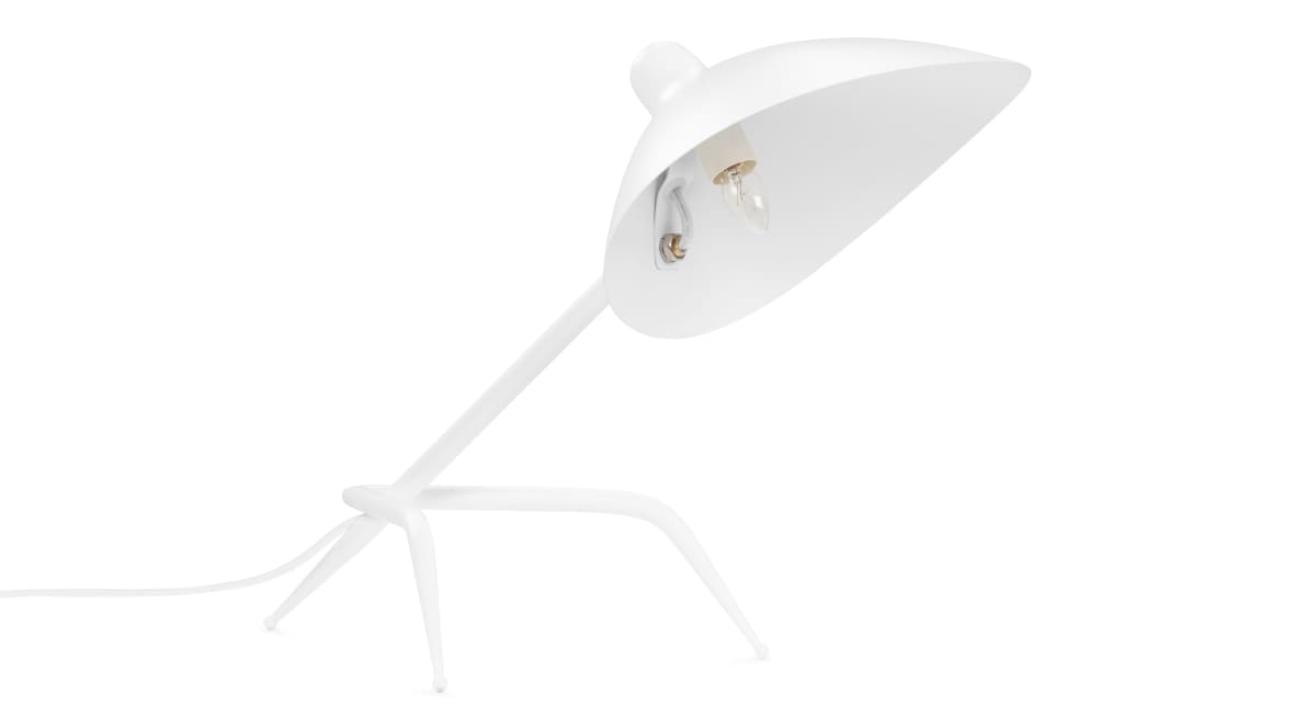  Mouille Tripod Table Lamp, White  Mouille Tripod Table Lamp, White image.