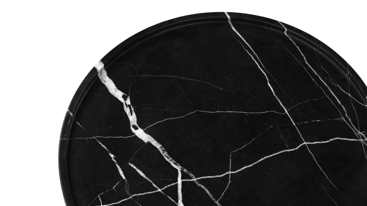  Roc Side Table, Black Marble  Roc Side Table, Black Marble image.