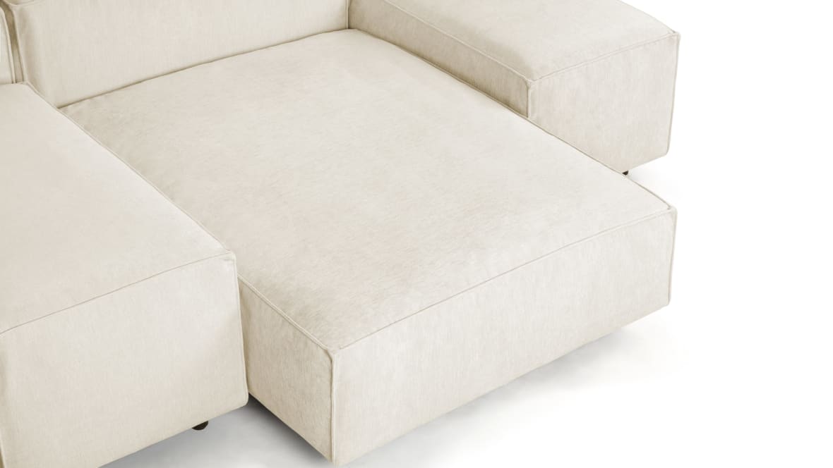 Extrasoft Sectional Sofa, Combination 1, Right, Ivory Chenille Extrasoft Sectional Sofa, Combination 1, Right, Ivory Chenille image.