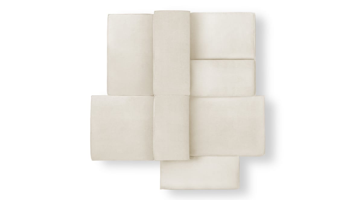 Extrasoft Sectional Sofa, Combination 1, Right, Ivory Chenille Extrasoft Sectional Sofa, Combination 1, Right, Ivory Chenille image.