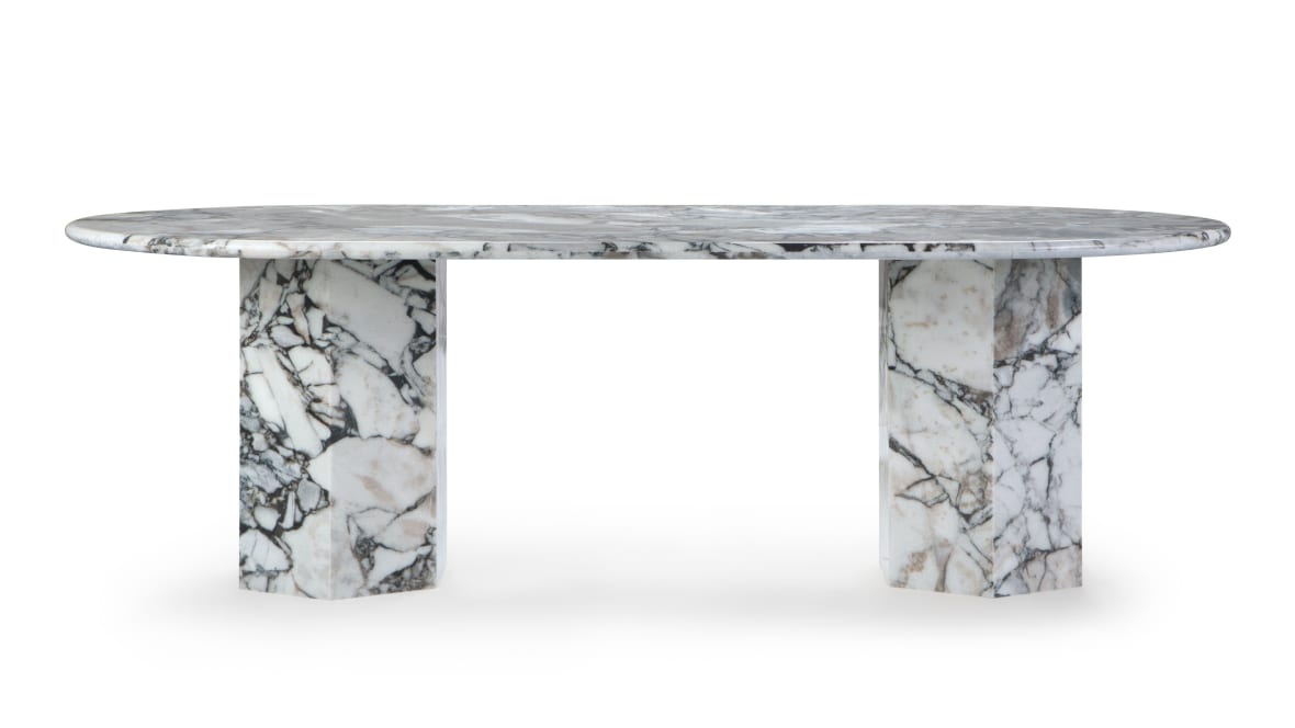  Saga Oval Dining Table, Modellato Marble, 239cm  Saga Oval Dining Table, Modellato Marble, 239cm image.