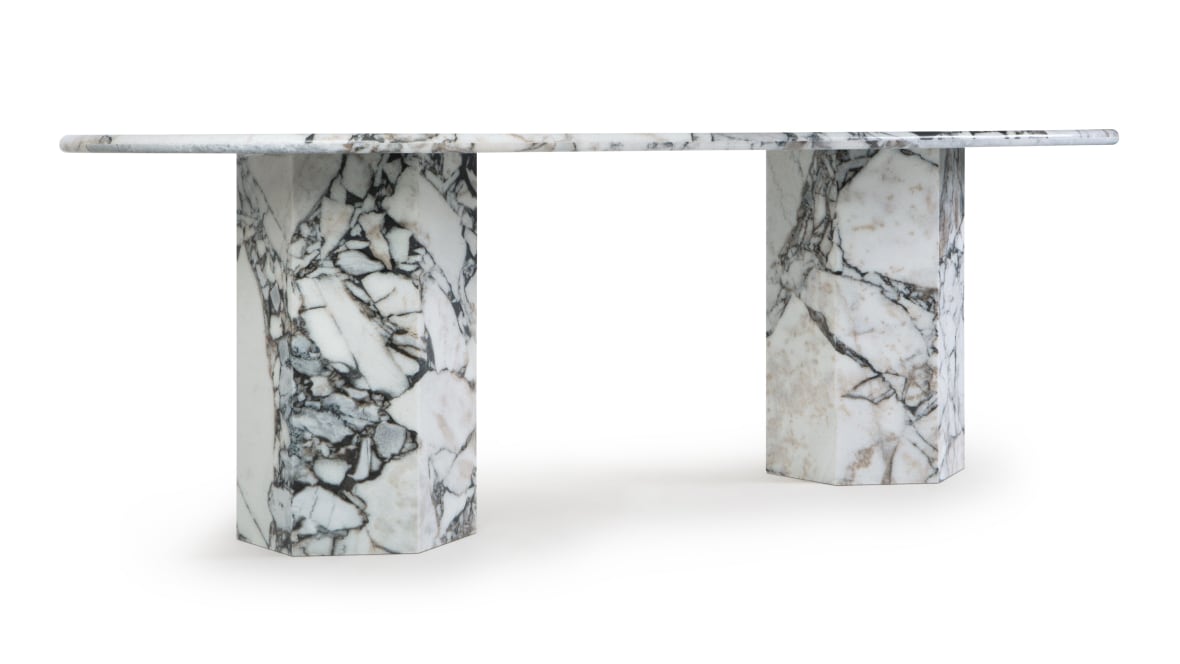  Saga Oval Dining Table, Modellato Marble, 239cm  Saga Oval Dining Table, Modellato Marble, 239cm image.