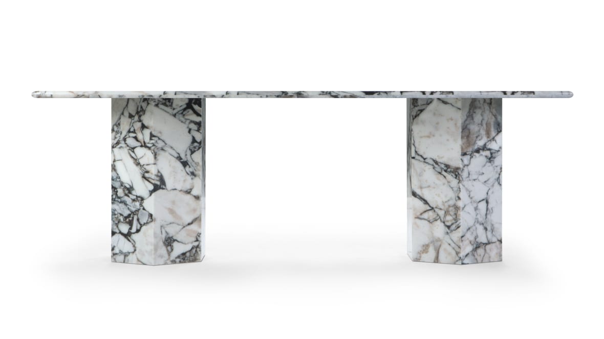  Saga Oval Dining Table, Modellato Marble, 239cm  Saga Oval Dining Table, Modellato Marble, 239cm image.