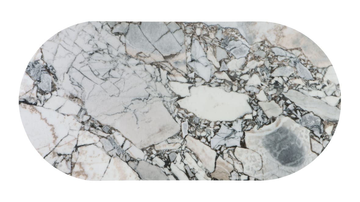  Saga Oval Dining Table, Modellato Marble, 239cm  Saga Oval Dining Table, Modellato Marble, 239cm image.