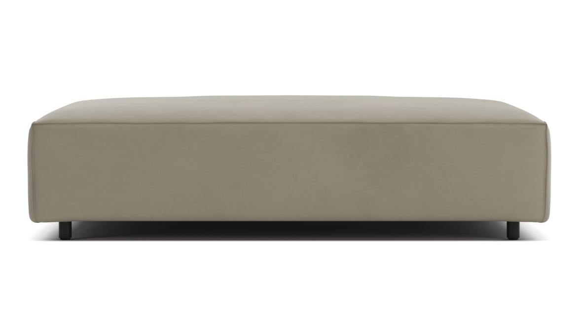 Extrasoft Sectional Module, Extra Extra Large Seat, Beige Gray Vegan Leather Extrasoft Sectional Module, Extra Extra Large Seat, Beige Gray Vegan Leather image.