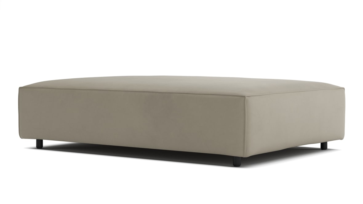 Extrasoft Sectional Module, Extra Extra Large Seat, Beige Gray Vegan Leather Extrasoft Sectional Module, Extra Extra Large Seat, Beige Gray Vegan Leather image.