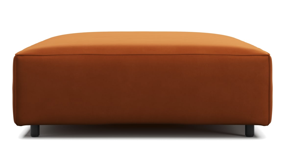 Extrasoft Sectional Module, Extra Extra Large Seat, Burnt Orange Velvet Extrasoft Sectional Module, Extra Extra Large Seat, Burnt Orange Velvet image.