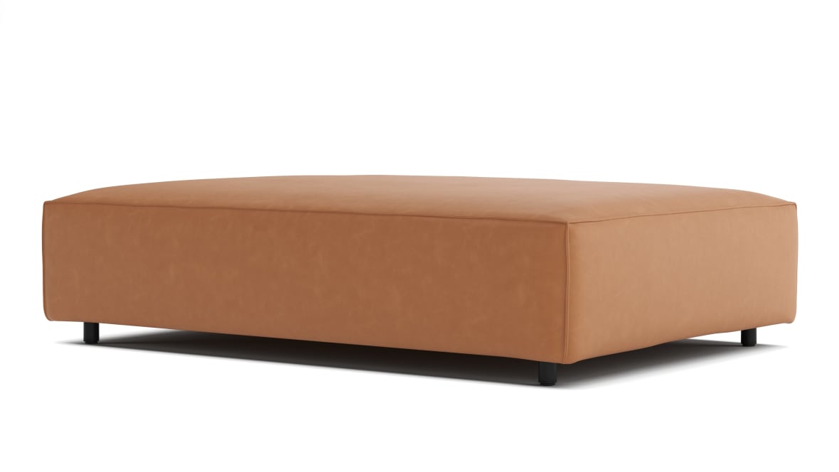  Extrasoft Sectional Module, Extra Extra Large Seat, Tan Vegan Leather  Extrasoft Sectional Module, Extra Extra Large Seat, Tan Vegan Leather image.