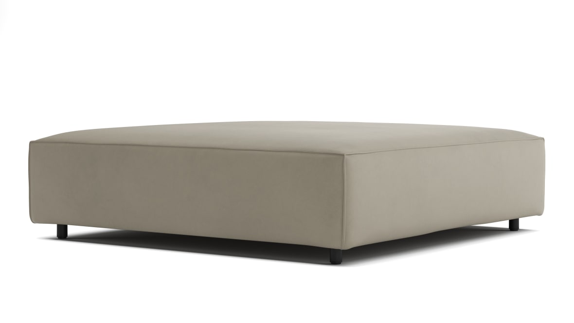  Extrasoft Sectional Module, Extra Large Seat, Beige Gray Vegan Leather  Extrasoft Sectional Module, Extra Large Seat, Beige Gray Vegan Leather image.