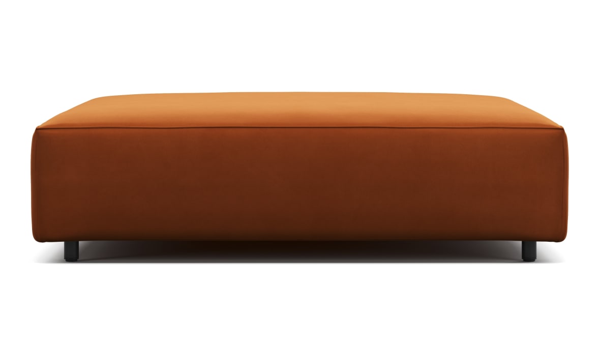  Extrasoft Sectional Module, Extra Large Seat, Burnt Orange Velvet  Extrasoft Sectional Module, Extra Large Seat, Burnt Orange Velvet image.