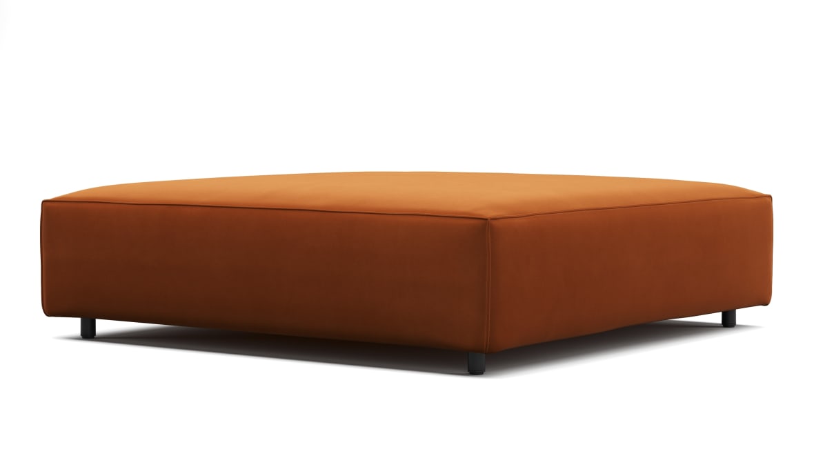  Extrasoft Sectional Module, Extra Large Seat, Burnt Orange Velvet  Extrasoft Sectional Module, Extra Large Seat, Burnt Orange Velvet image.
