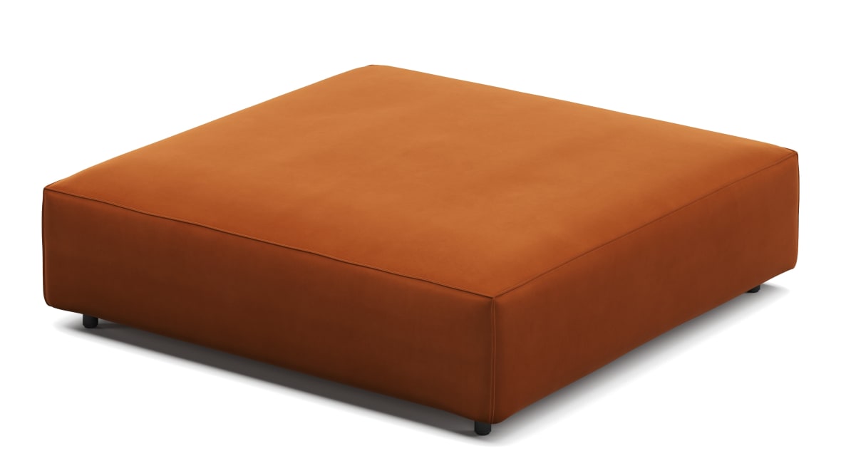  Extrasoft Sectional Module, Extra Large Seat, Burnt Orange Velvet  Extrasoft Sectional Module, Extra Large Seat, Burnt Orange Velvet image.