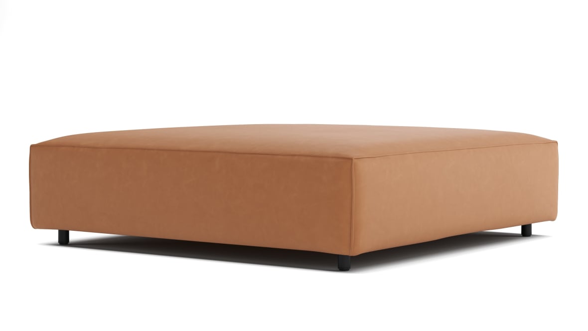  Extrasoft Sectional Module, Extra Large Seat, Tan Vegan Leather  Extrasoft Sectional Module, Extra Large Seat, Tan Vegan Leather image.