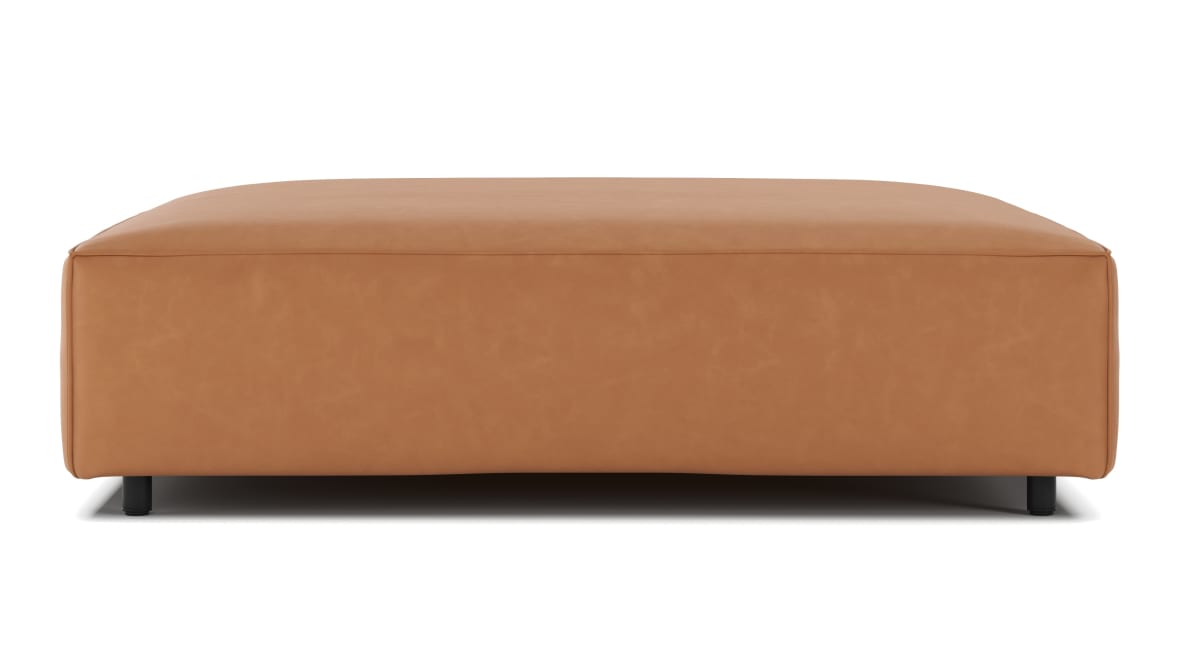  Extrasoft Sectional Module, Extra Large Seat, Tan Vegan Leather  Extrasoft Sectional Module, Extra Large Seat, Tan Vegan Leather image.