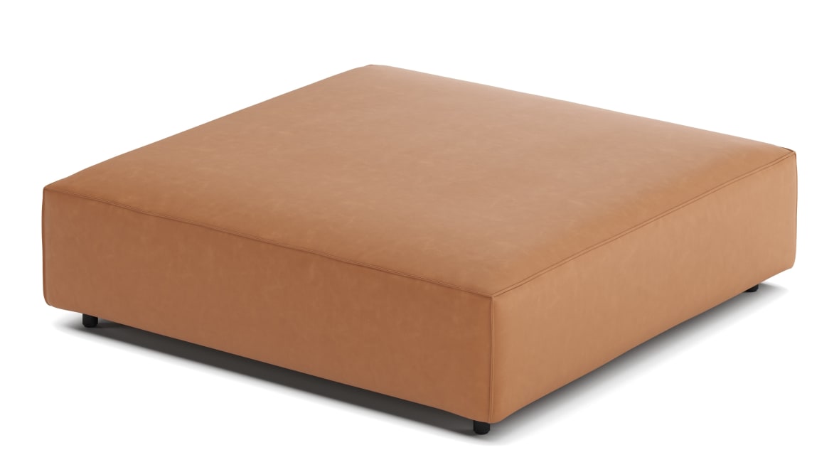  Extrasoft Sectional Module, Extra Large Seat, Tan Vegan Leather  Extrasoft Sectional Module, Extra Large Seat, Tan Vegan Leather image.