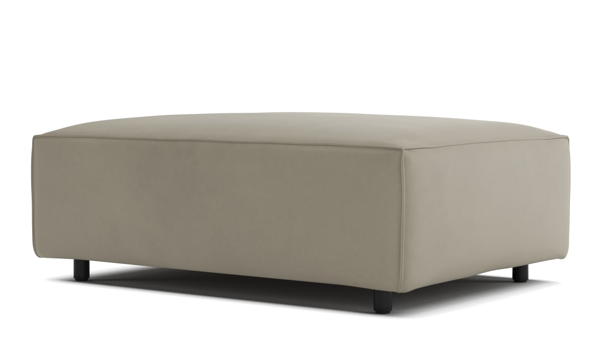  Extrasoft Sectional Module, Extra Small Seat, Beige Gray Vegan Leather  Extrasoft Sectional Module, Extra Small Seat, Beige Gray Vegan Leather image.