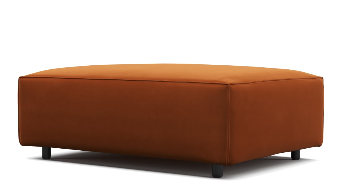 Extrasoft Sectional Module, Extra Small Seat, Burnt Orange Velvet Extrasoft Sectional Module, Extra Small Seat, Burnt Orange Velvet image.