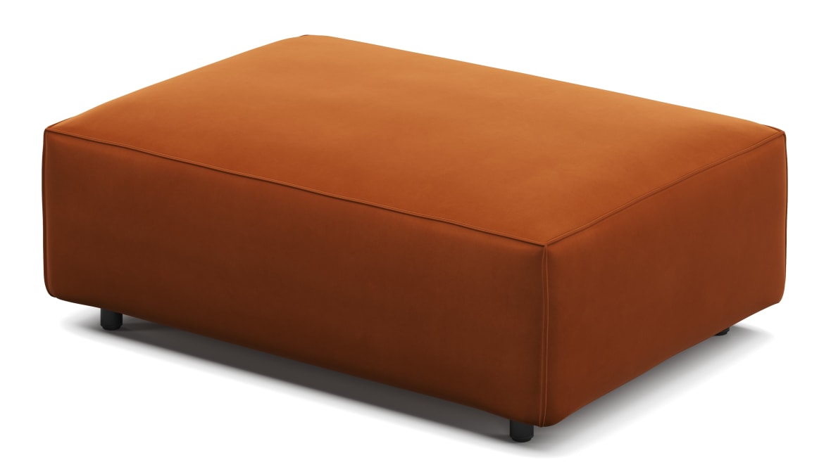 Extrasoft Sectional Module, Extra Small Seat, Burnt Orange Velvet Extrasoft Sectional Module, Extra Small Seat, Burnt Orange Velvet image.