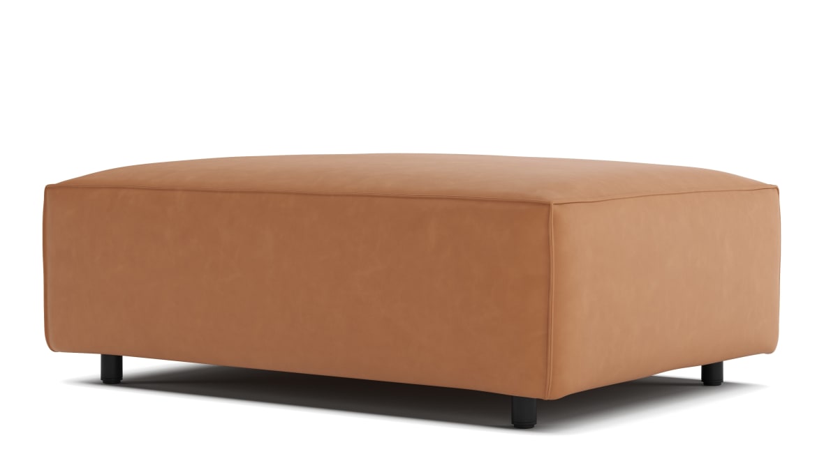  Extrasoft Sectional Module, Extra Small Seat, Tan Vegan Leather  Extrasoft Sectional Module, Extra Small Seat, Tan Vegan Leather image.