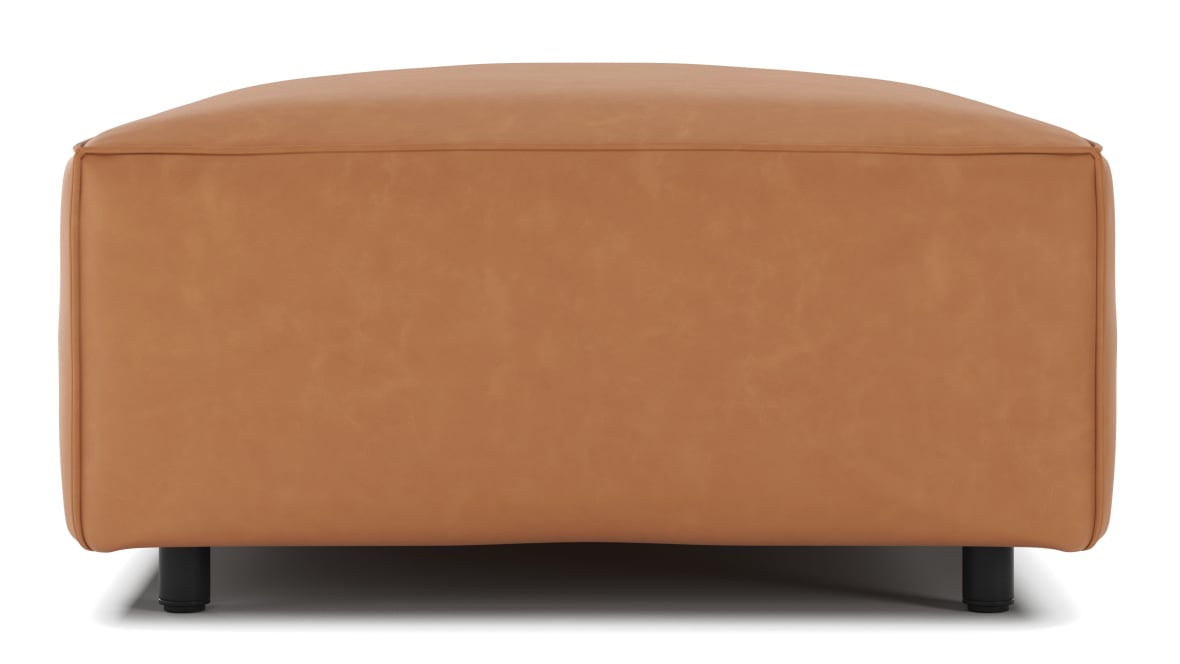  Extrasoft Sectional Module, Extra Small Seat, Tan Vegan Leather  Extrasoft Sectional Module, Extra Small Seat, Tan Vegan Leather image.