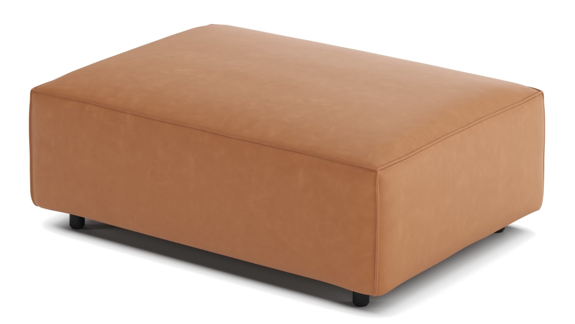  Extrasoft Sectional Module, Extra Small Seat, Tan Vegan Leather  Extrasoft Sectional Module, Extra Small Seat, Tan Vegan Leather image.