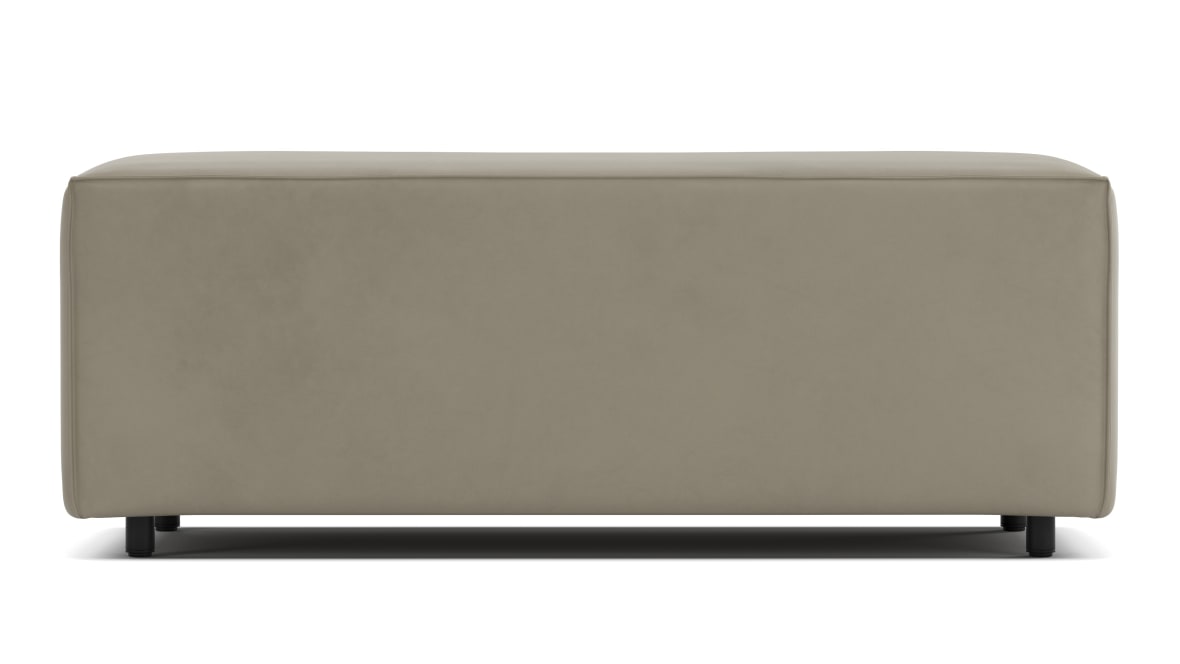  Extrasoft Sectional Module, Large Armrest, Beige Gray Vegan Leather  Extrasoft Sectional Module, Large Armrest, Beige Gray Vegan Leather image.