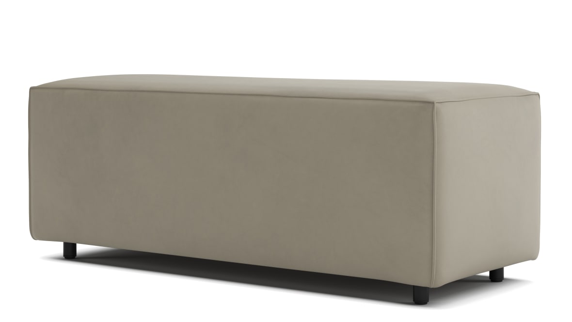  Extrasoft Sectional Module, Large Armrest, Beige Gray Vegan Leather  Extrasoft Sectional Module, Large Armrest, Beige Gray Vegan Leather image.