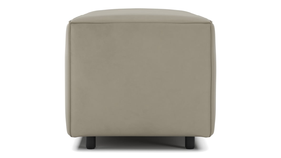  Extrasoft Sectional Module, Large Armrest, Beige Gray Vegan Leather  Extrasoft Sectional Module, Large Armrest, Beige Gray Vegan Leather image.