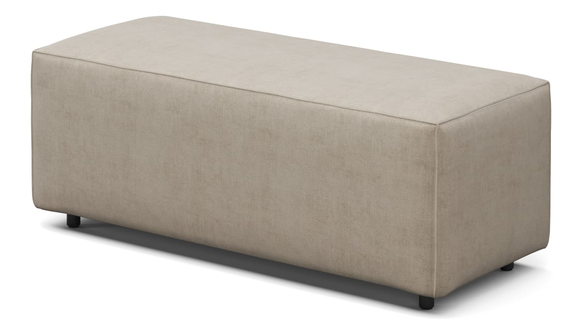 Extrasoft Sectional Module, Large Armrest, Biscotti Brushed Weave Extrasoft Sectional Module, Large Armrest, Biscotti Brushed Weave image.