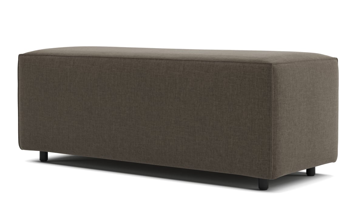 Extrasoft Sectional Module, Large Armrest, Coffee Brushed Weave Extrasoft Sectional Module, Large Armrest, Coffee Brushed Weave image.
