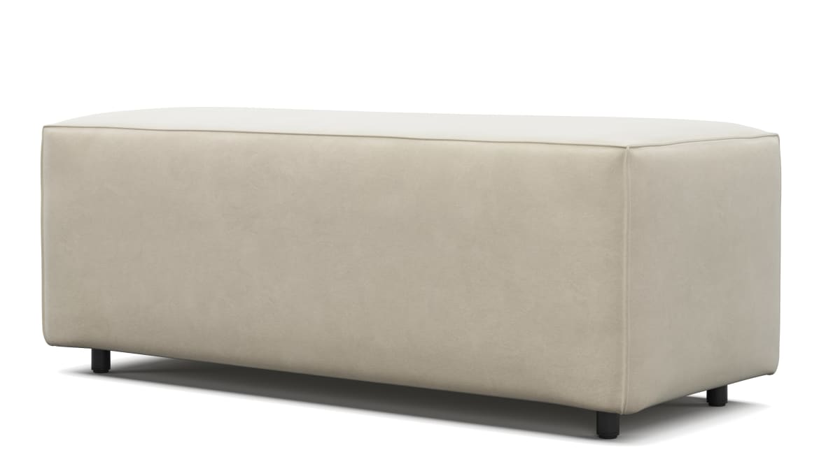 Extrasoft Sectional Module, Large Armrest, Eggshell Vegan Suede Extrasoft Sectional Module, Large Armrest, Eggshell Vegan Suede image.