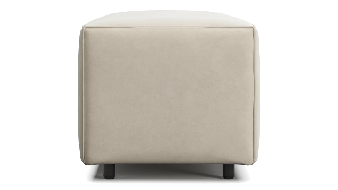 Extrasoft Sectional Module, Large Armrest, Eggshell Vegan Suede Extrasoft Sectional Module, Large Armrest, Eggshell Vegan Suede image.