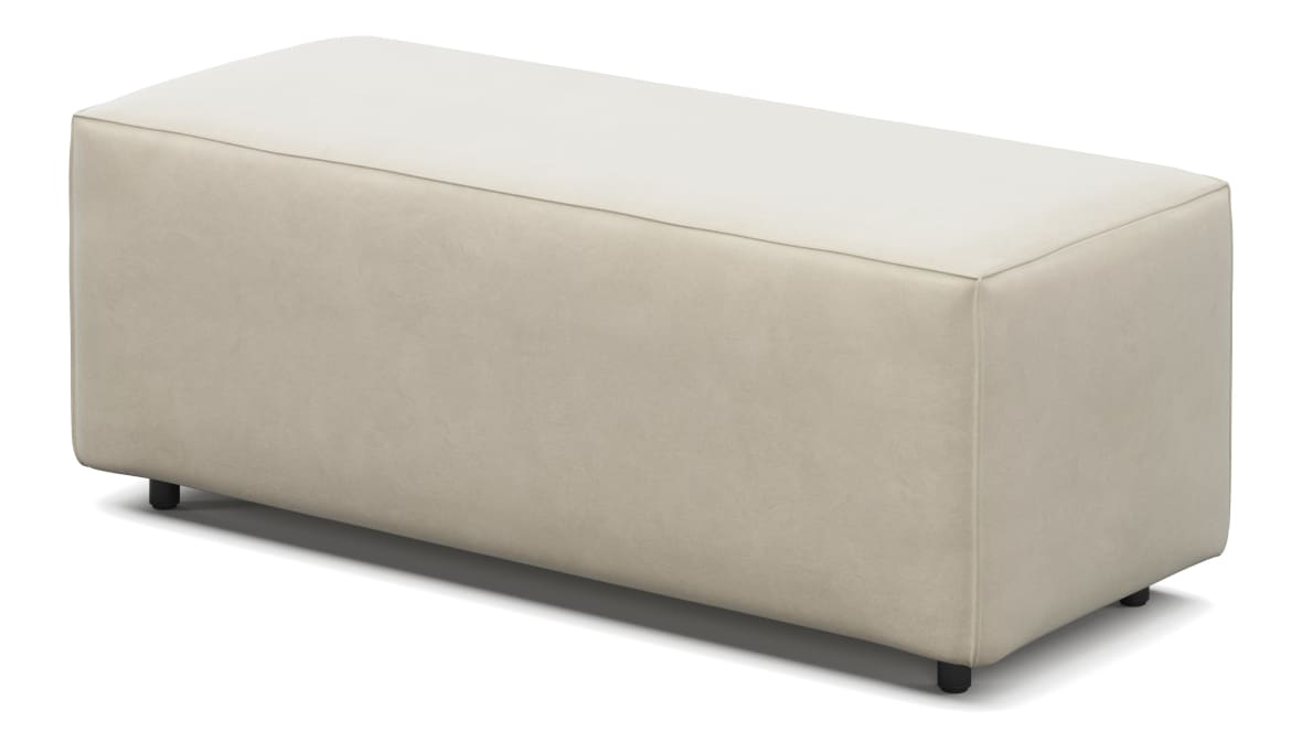 Extrasoft Sectional Module, Large Armrest, Eggshell Vegan Suede Extrasoft Sectional Module, Large Armrest, Eggshell Vegan Suede image.