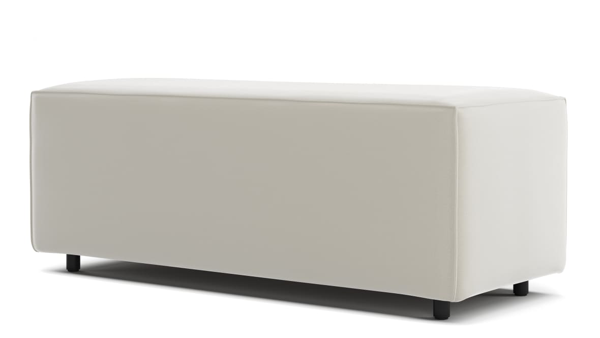 Extrasoft Sectional Module, Large Armrest, Oatmeal Brushed Weave Extrasoft Sectional Module, Large Armrest, Oatmeal Brushed Weave image.