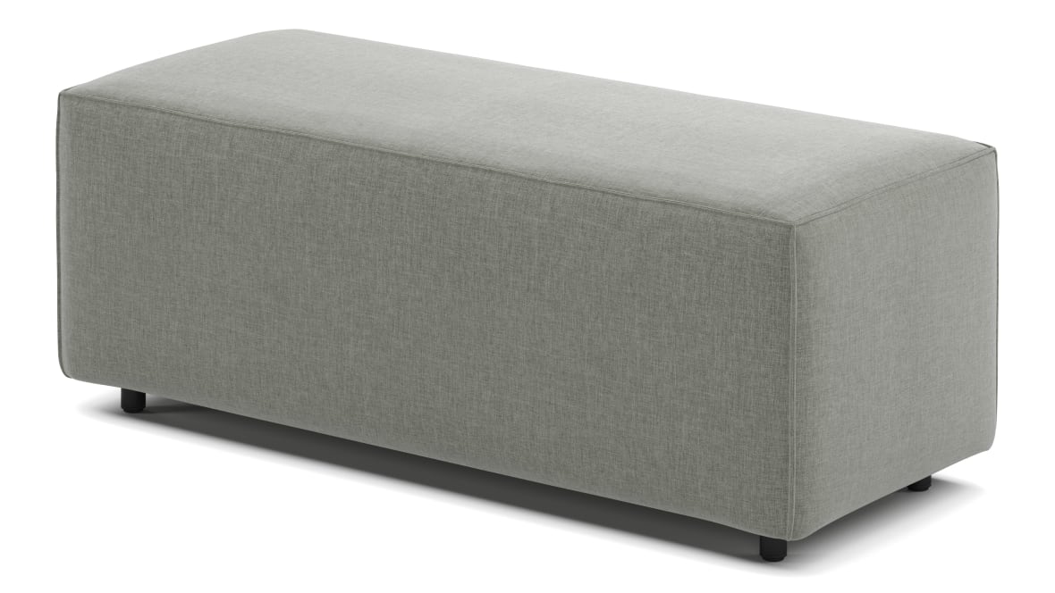  Extrasoft Sectional Module, Large Armrest, Soft Gray Brushed Weave  Extrasoft Sectional Module, Large Armrest, Soft Gray Brushed Weave image.