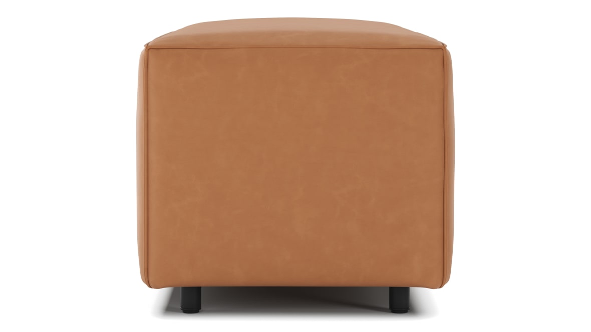 Extrasoft Sectional Module, Large Armrest, Tan Vegan Leather  Extrasoft Sectional Module, Large Armrest, Tan Vegan Leather image.